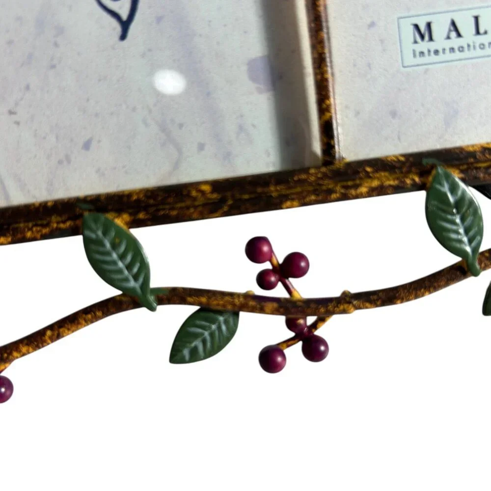 Vintage Malden Rustic Garden Collage Photo Frame Vines Berries Tabletop